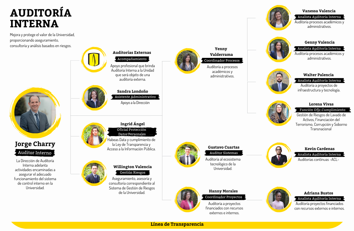 estructura organizacional dirección auditoria interna